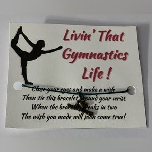 Handmade Gymnastics Life Green Hemp Cord Wishing Bracelet Brand New